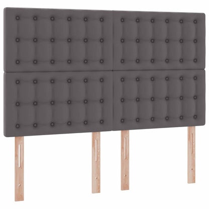 Letto con Contenitore Grigio 140 x 200 cm Pelle Sintetica | homemem39