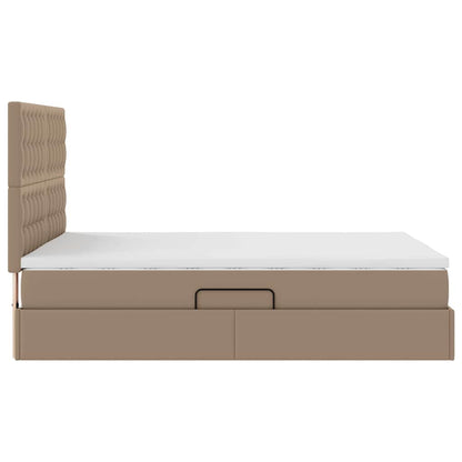 Letto con Contenitore Cappuccino 140 x 200 cm Pelle Sintetica | homemem39