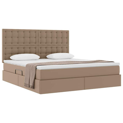 Letto con Contenitore Cappuccino 180 x 200 cm Pelle Sintetica | homemem39