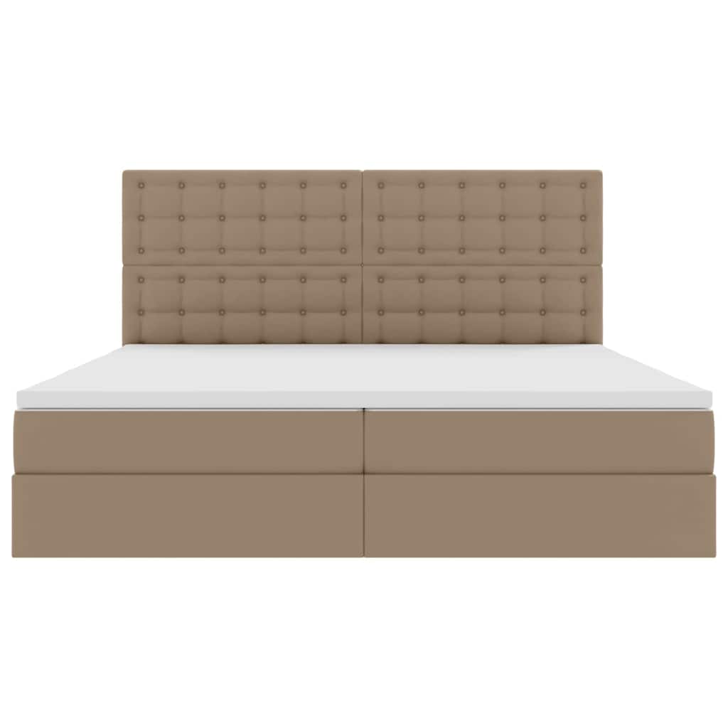 Letto con Contenitore Cappuccino 200 x 200 cm Pelle Sintetica | homemem39