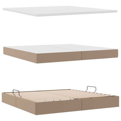 Letto con Contenitore Cappuccino 200 x 200 cm Pelle Sintetica | homemem39