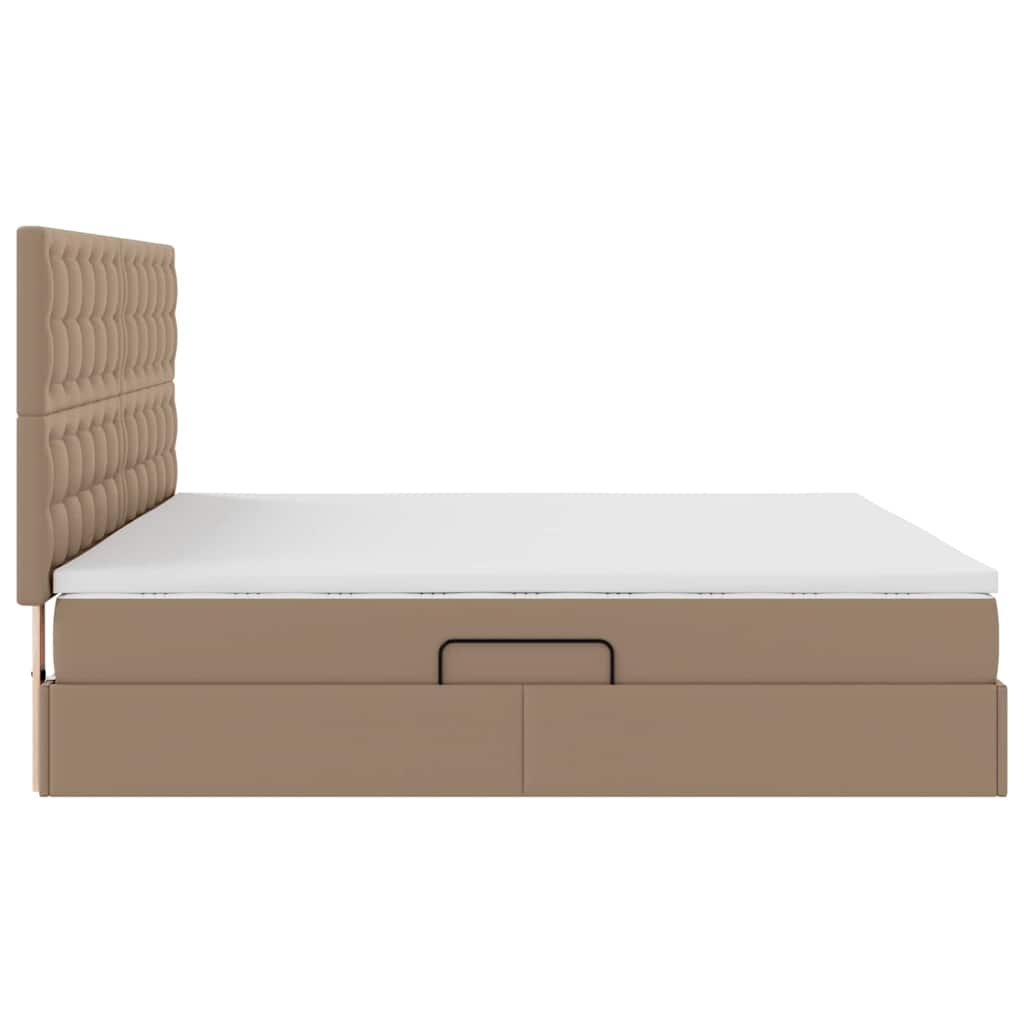 Letto con Contenitore Cappuccino 200 x 200 cm Pelle Sintetica | homemem39