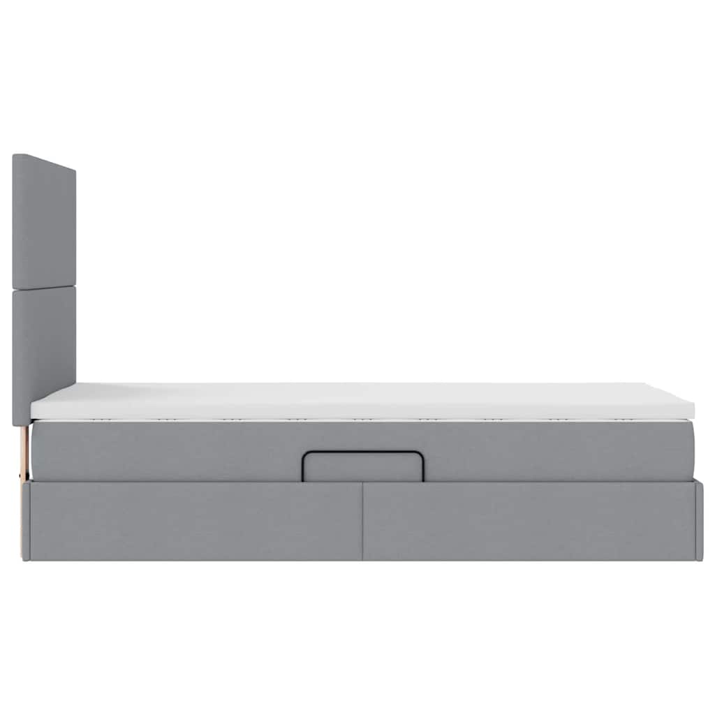 Letto con contenitore e materasso Grigio chiaro 100 x 200 cm | homemem39
