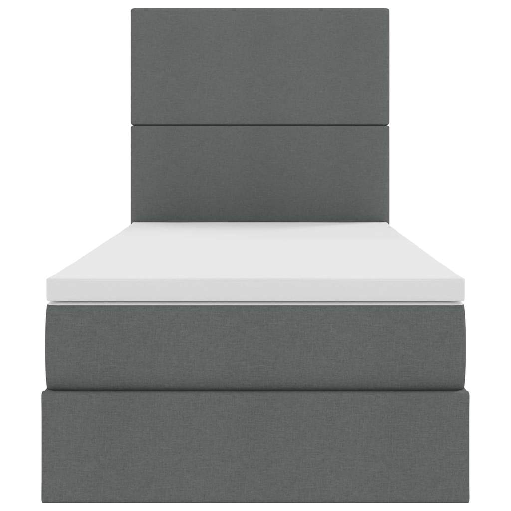 Letto con contenitore e materasso Grigio scuro 100 x 200 cm | homemem39