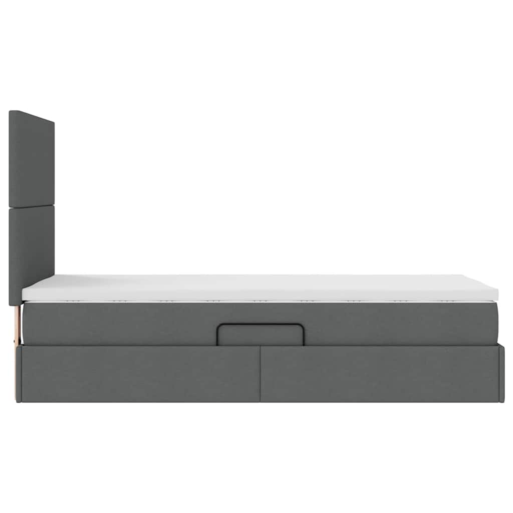 Letto con contenitore e materasso Grigio scuro 100 x 200 cm | homemem39