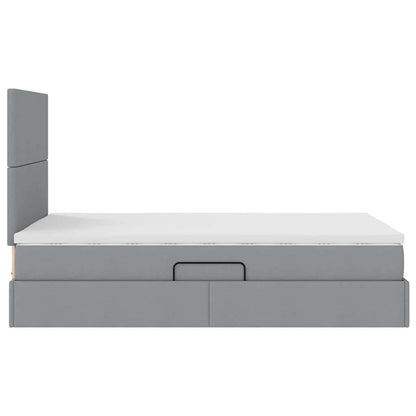 Letto con contenitore e materasso Grigio chiaro 120 x 190 cm | homemem39