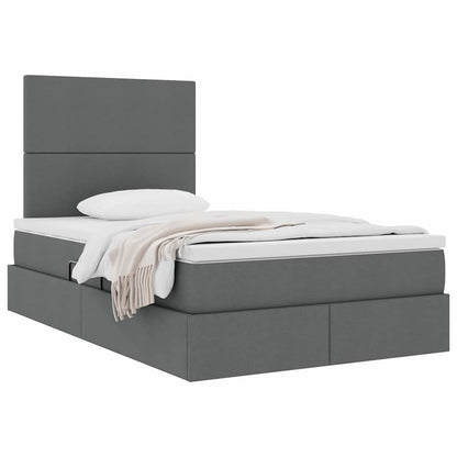 Letto con contenitore e materasso Grigio scuro 120 x 190 cm | homemem39