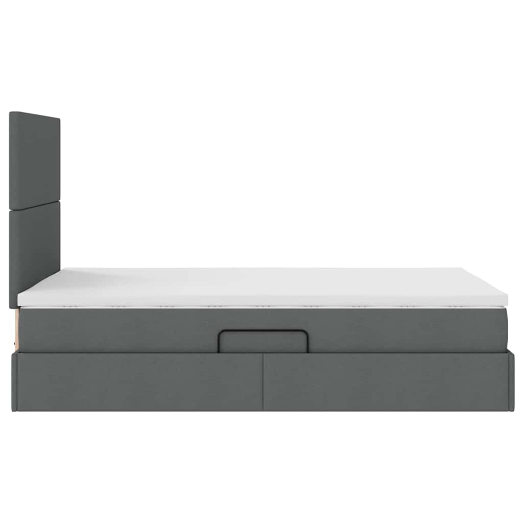 Letto con contenitore e materasso Grigio scuro 120 x 190 cm | homemem39
