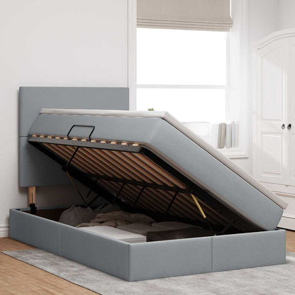 Letto con contenitore e materasso Grigio chiaro 120 x 200 cm | homemem39