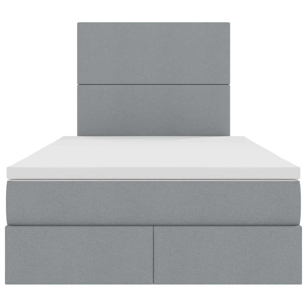 Letto con contenitore e materasso Grigio chiaro 120 x 200 cm | homemem39