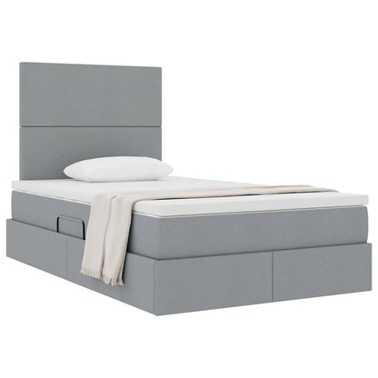 Letto con contenitore e materasso Grigio chiaro 120 x 200 cm | homemem39