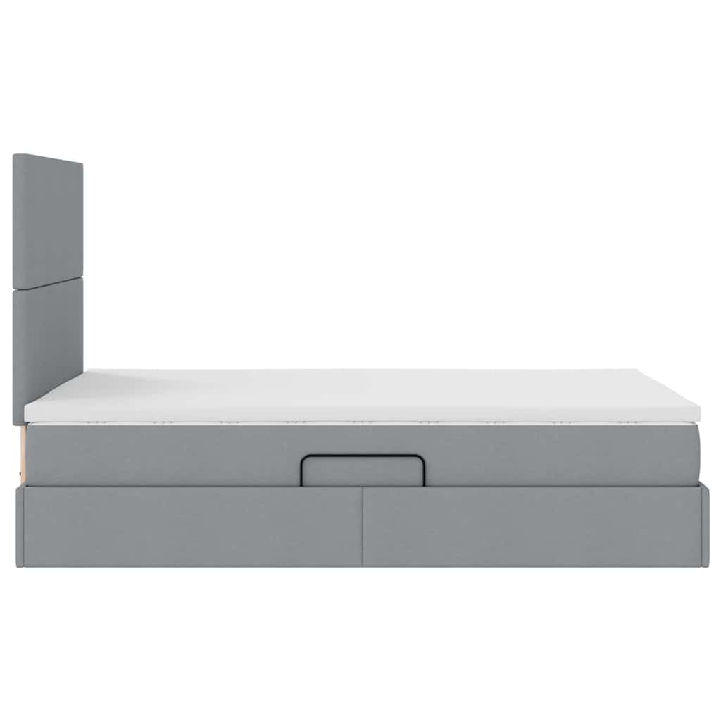 Letto con contenitore e materasso Grigio chiaro 120 x 200 cm | homemem39