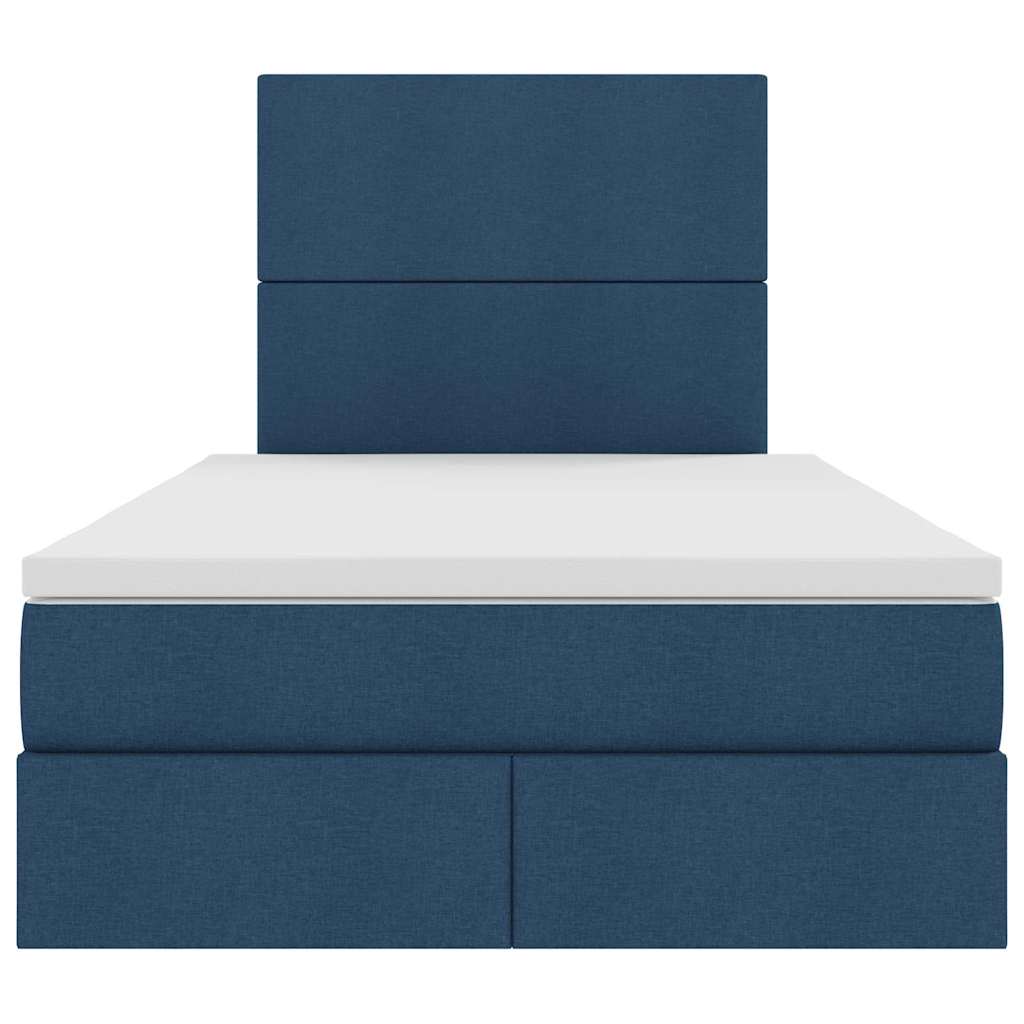 Letto con contenitore e materasso Blu 120 x 200 cm Tessuto | homemem39