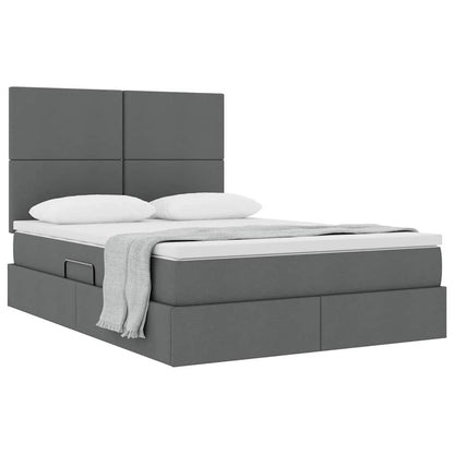 Letto con contenitore e materasso Grigio scuro 140 x 190 cm | homemem39