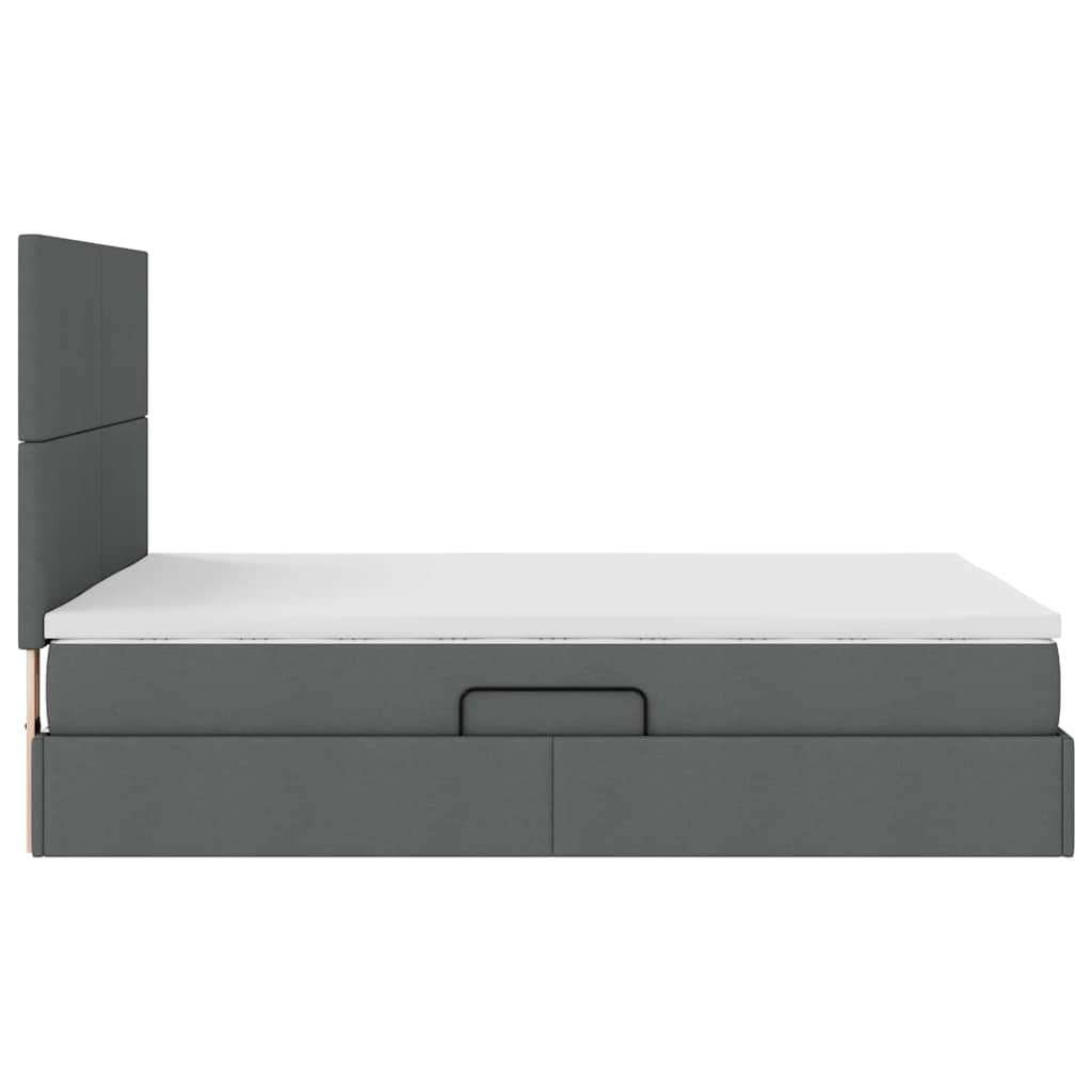 Letto con contenitore e materasso Grigio scuro 140 x 190 cm | homemem39