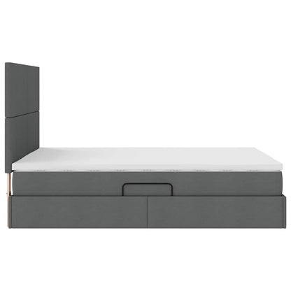 Letto con contenitore e materasso Grigio scuro 140 x 200 cm | homemem39