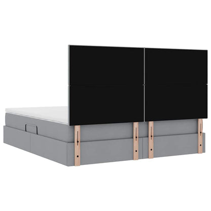 Letto con contenitore e materasso Grigio chiaro 180 x 200 cm | homemem39