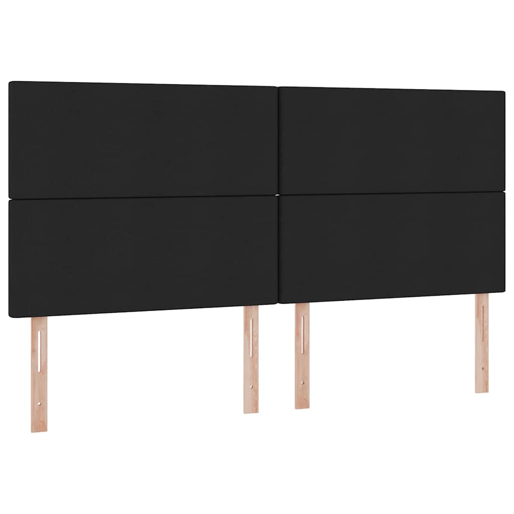 Letto con contenitore e materasso Nero 200 x 200 cm Tessuto | homemem39