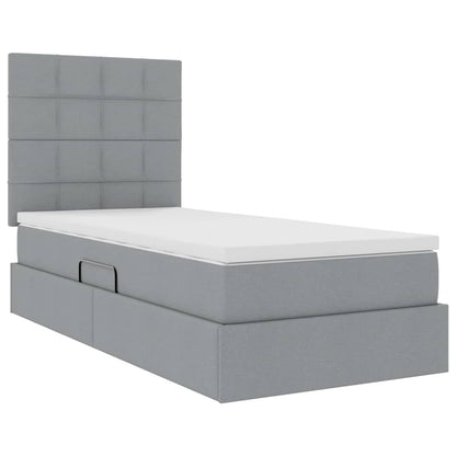 Letto con contenitore e materasso Grigio chiaro 90 x 200 cm | homemem39