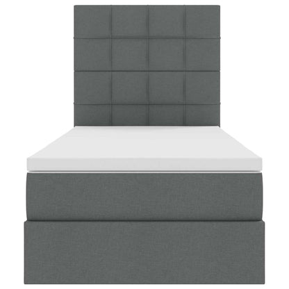 Letto con contenitore e materasso Grigio scuro 90 x 200 cm | homemem39