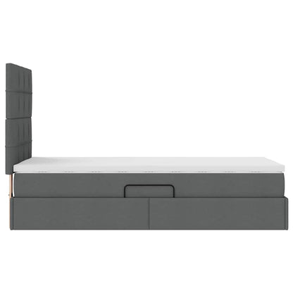 Letto con contenitore e materasso Grigio scuro 100 x 200 cm | homemem39