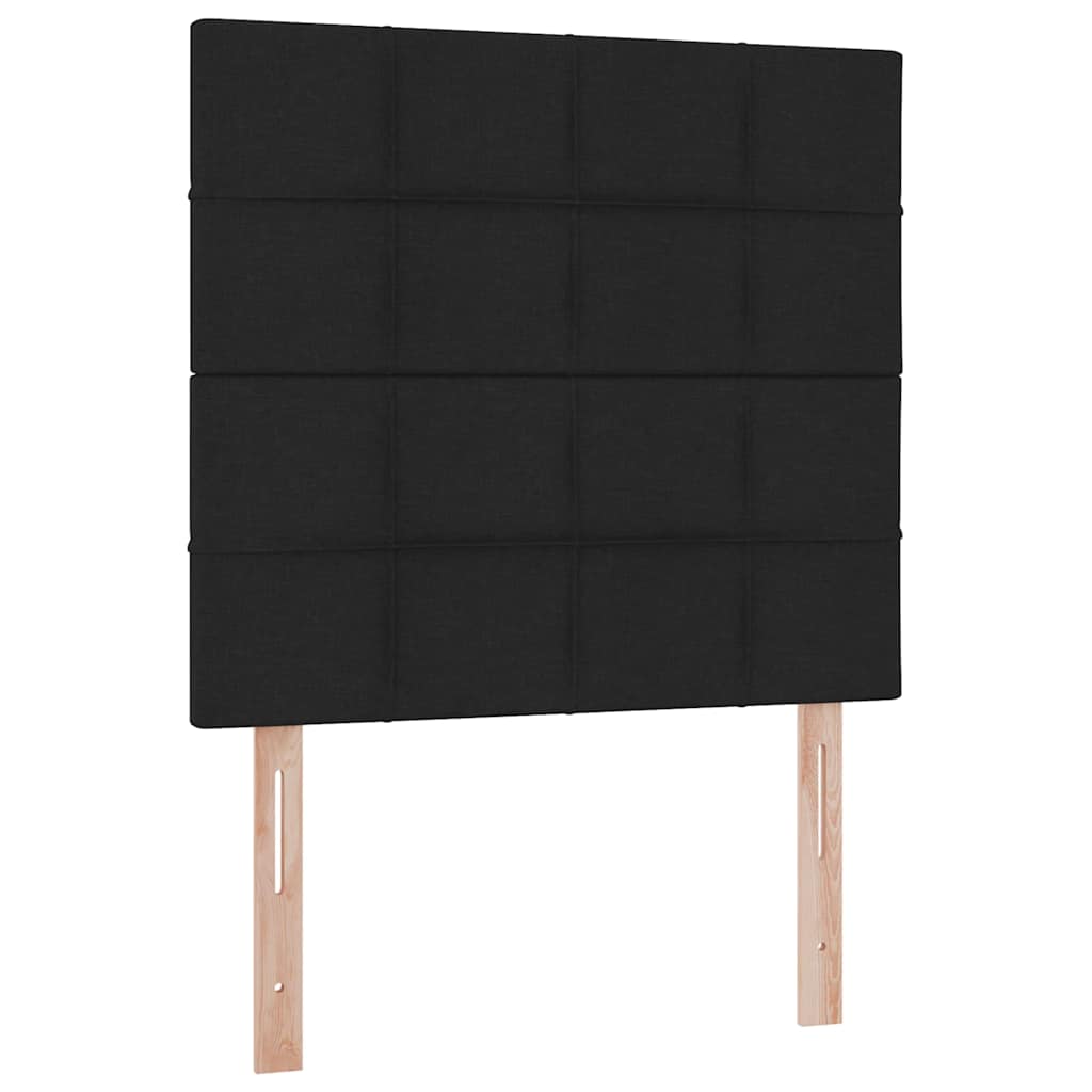 Letto con contenitore e materasso Nero 100 x 200 cm Tessuto | homemem39