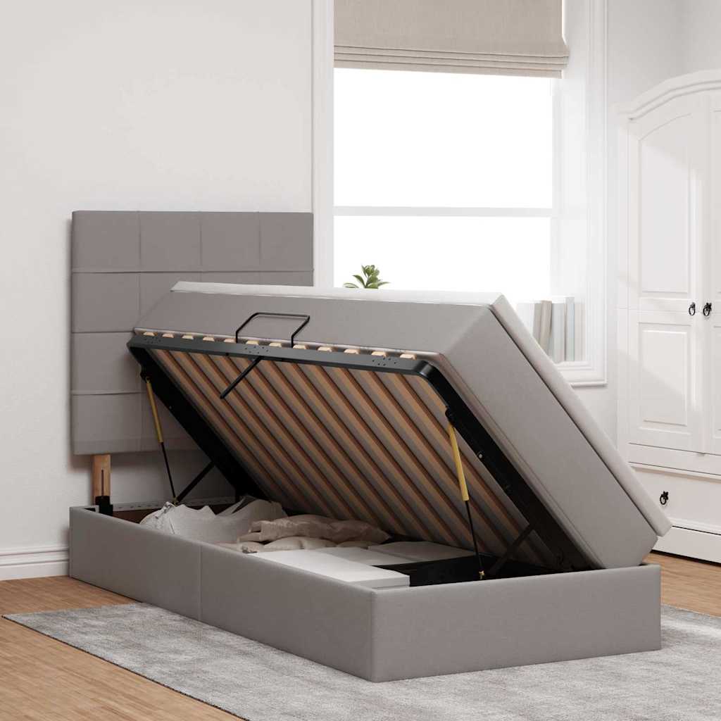 Letto con contenitore e materasso Talpa 100 x 200 cm Tessuto | homemem39