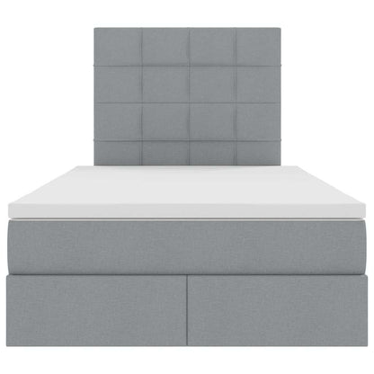 Letto con contenitore e materasso Grigio chiaro 120 x 190 cm | homemem39