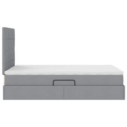 Letto con contenitore e materasso Grigio chiaro 120 x 190 cm | homemem39