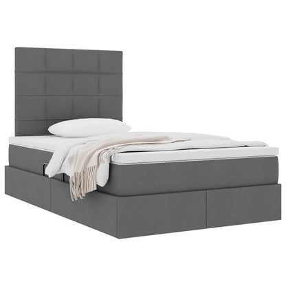 Letto con contenitore e materasso Grigio scuro 120 x 190 cm | homemem39