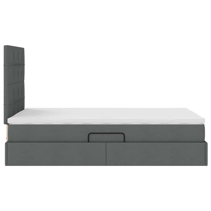Letto con contenitore e materasso Grigio scuro 120 x 190 cm | homemem39