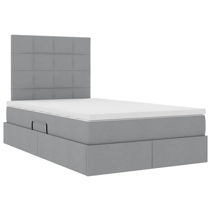 Letto con contenitore e materasso Grigio chiaro 120 x 200 cm | homemem39