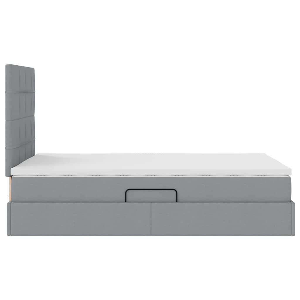 Letto con contenitore e materasso Grigio chiaro 120 x 200 cm | homemem39