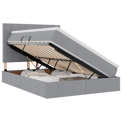 Letto con contenitore e materasso Grigio chiaro 140 x 190 cm | homemem39
