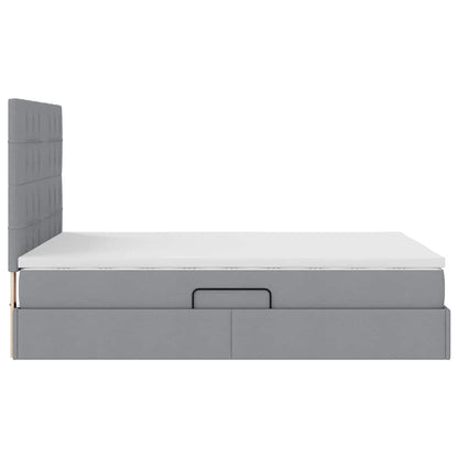 Letto con contenitore e materasso Grigio chiaro 140 x 190 cm | homemem39