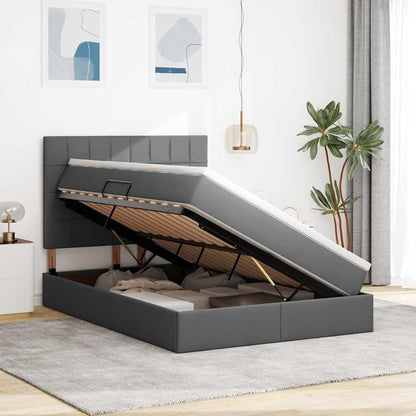 Letto con contenitore e materasso Grigio scuro 140 x 190 cm | homemem39