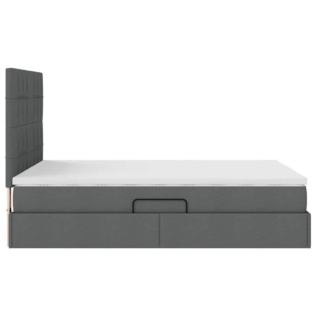 Letto con contenitore e materasso Grigio scuro 140 x 190 cm | homemem39