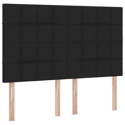 Letto con contenitore e materasso Nero 140 x 190 cm Tessuto | homemem39