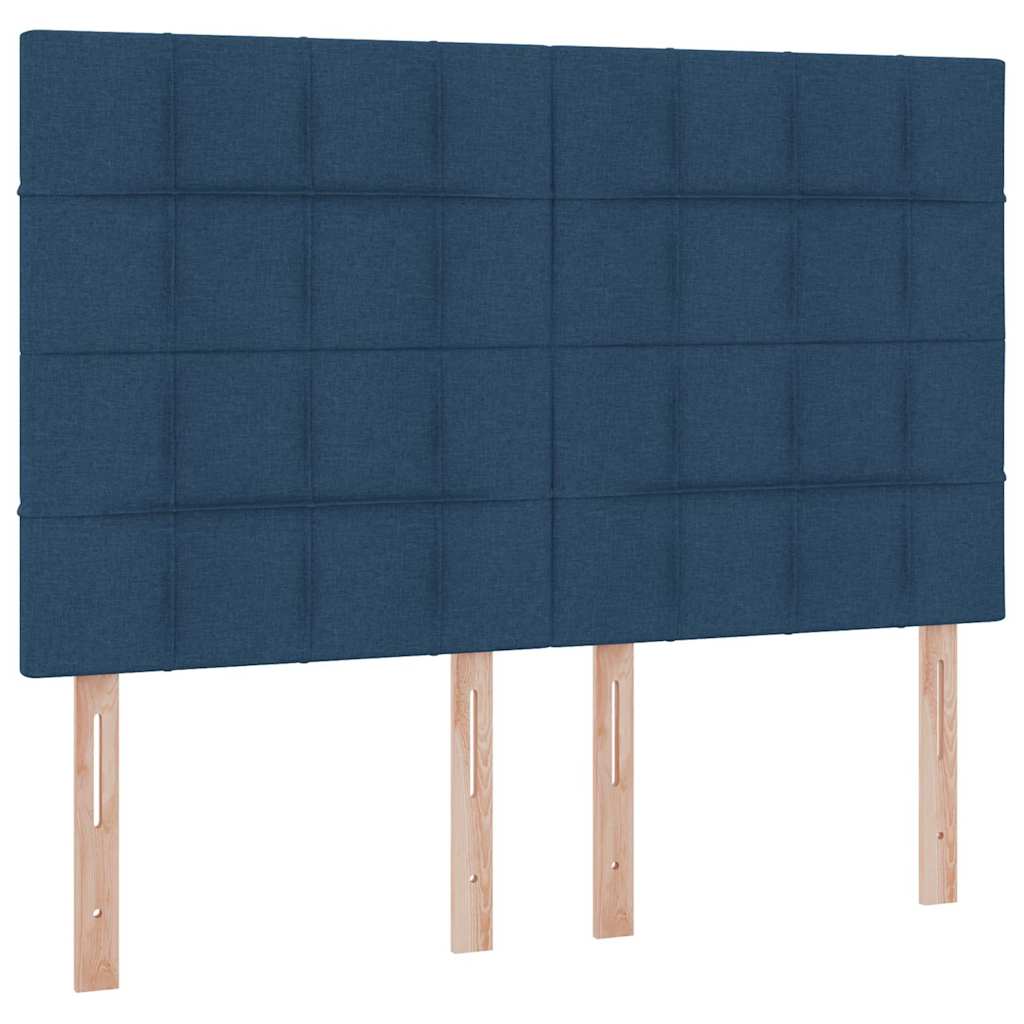 Letto con contenitore e materasso Blu 140 x 190 cm Tessuto | homemem39