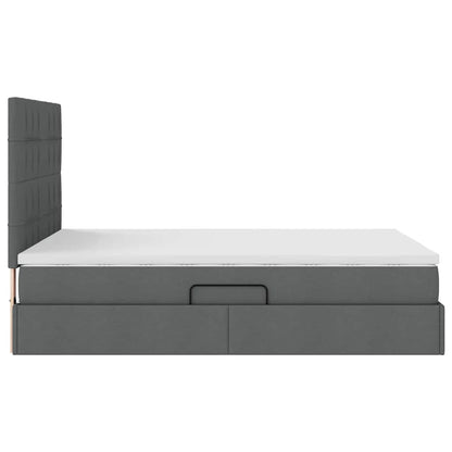 Letto con contenitore e materasso Grigio scuro 140 x 200 cm | homemem39