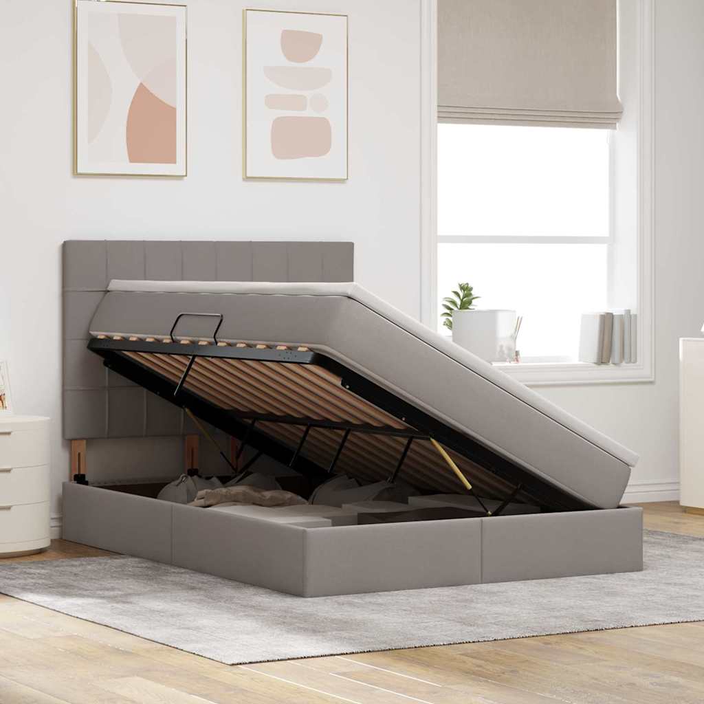 Letto con contenitore e materasso Talpa 140 x 200 cm Tessuto | homemem39