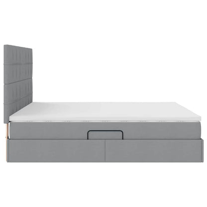 Letto con contenitore e materasso Grigio chiaro 180 x 200 cm | homemem39