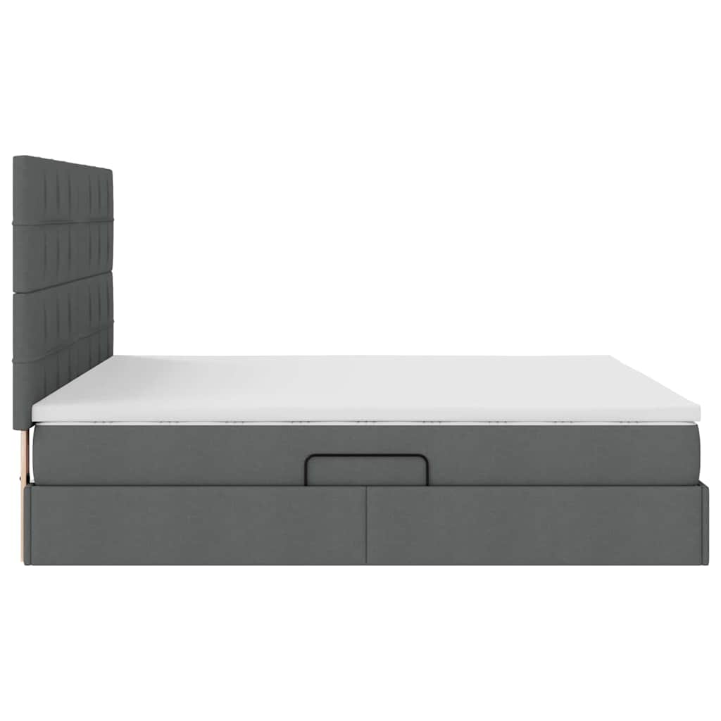 Letto con contenitore e materasso Grigio scuro 180 x 200 cm | homemem39