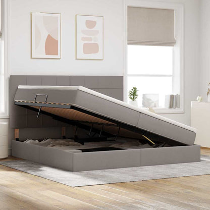 Letto con contenitore e materasso Talpa 200 x 200 cm Tessuto | homemem39