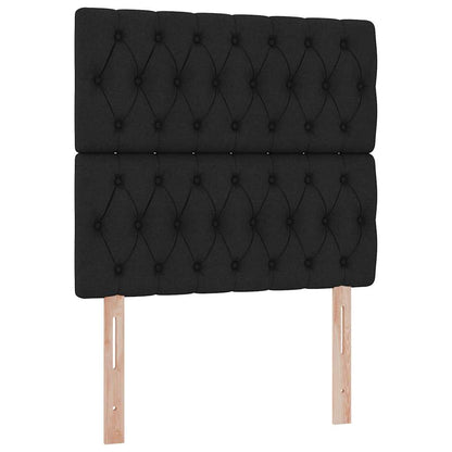 Letto con contenitore e materasso Nero 100 x 200 cm Tessuto | homemem39