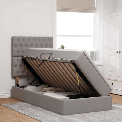 Letto con contenitore e materasso Talpa 100 x 200 cm Tessuto | homemem39