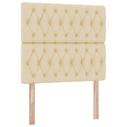 Letto con contenitore e materasso Crema 100 x 200 cm Tessuto | homemem39