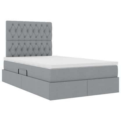 Letto con contenitore e materasso Grigio chiaro 120 x 190 cm | homemem39