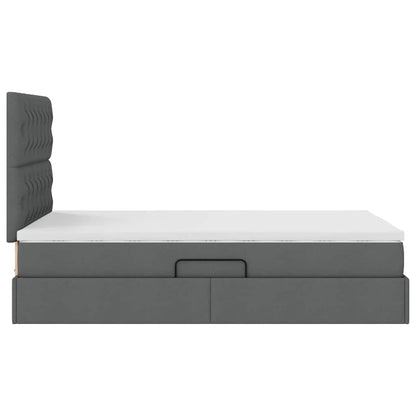 Letto con contenitore e materasso Grigio scuro 120 x 190 cm | homemem39
