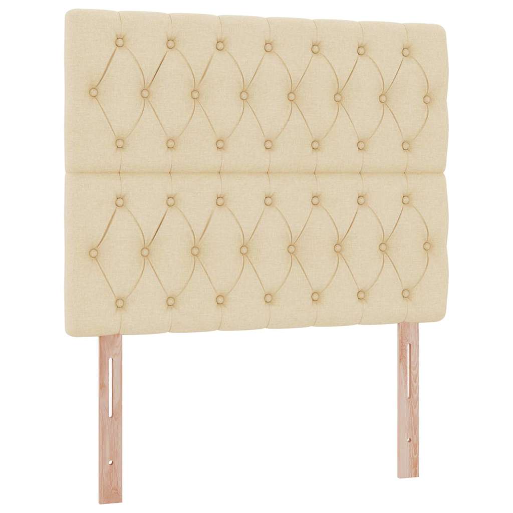 Letto con contenitore e materasso Crema 120 x 190 cm Tessuto | homemem39